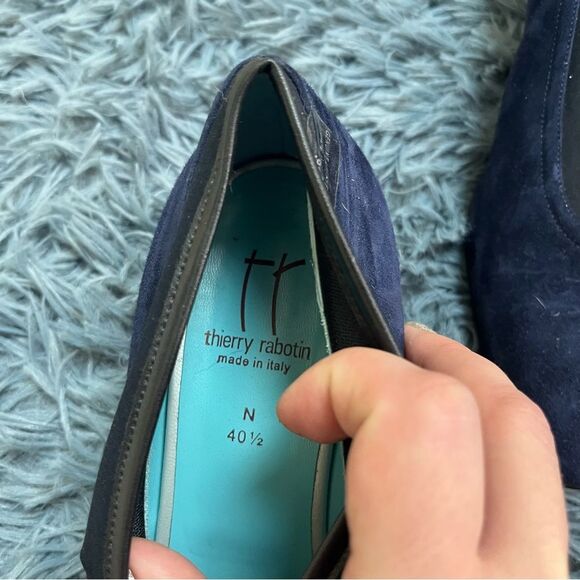 Thierry Rabotin Navy Suede Comfort Pumps – Size 9.5 | Made in Italy - Picture 3 of 6